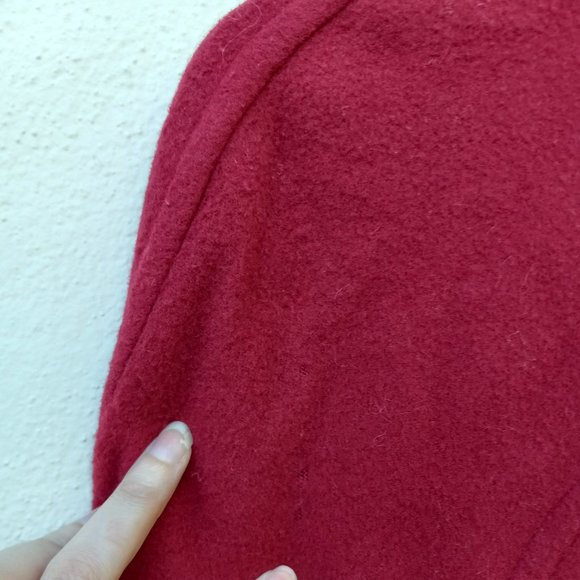 Vintage Red Wool Forecaster Coat Button Front Retro Academia - Picture 12 of 16